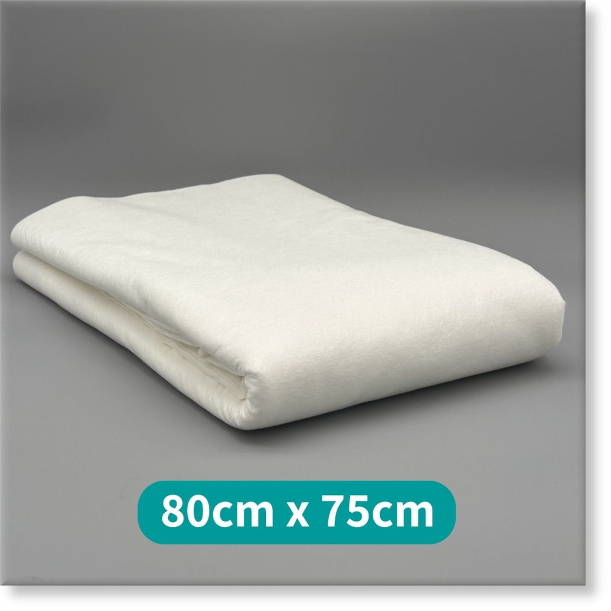 Tunika Disposable Spa Towels Image of a folded stack of Tunika White Premium Disposable Spa Towels 80cm by 75cm B
