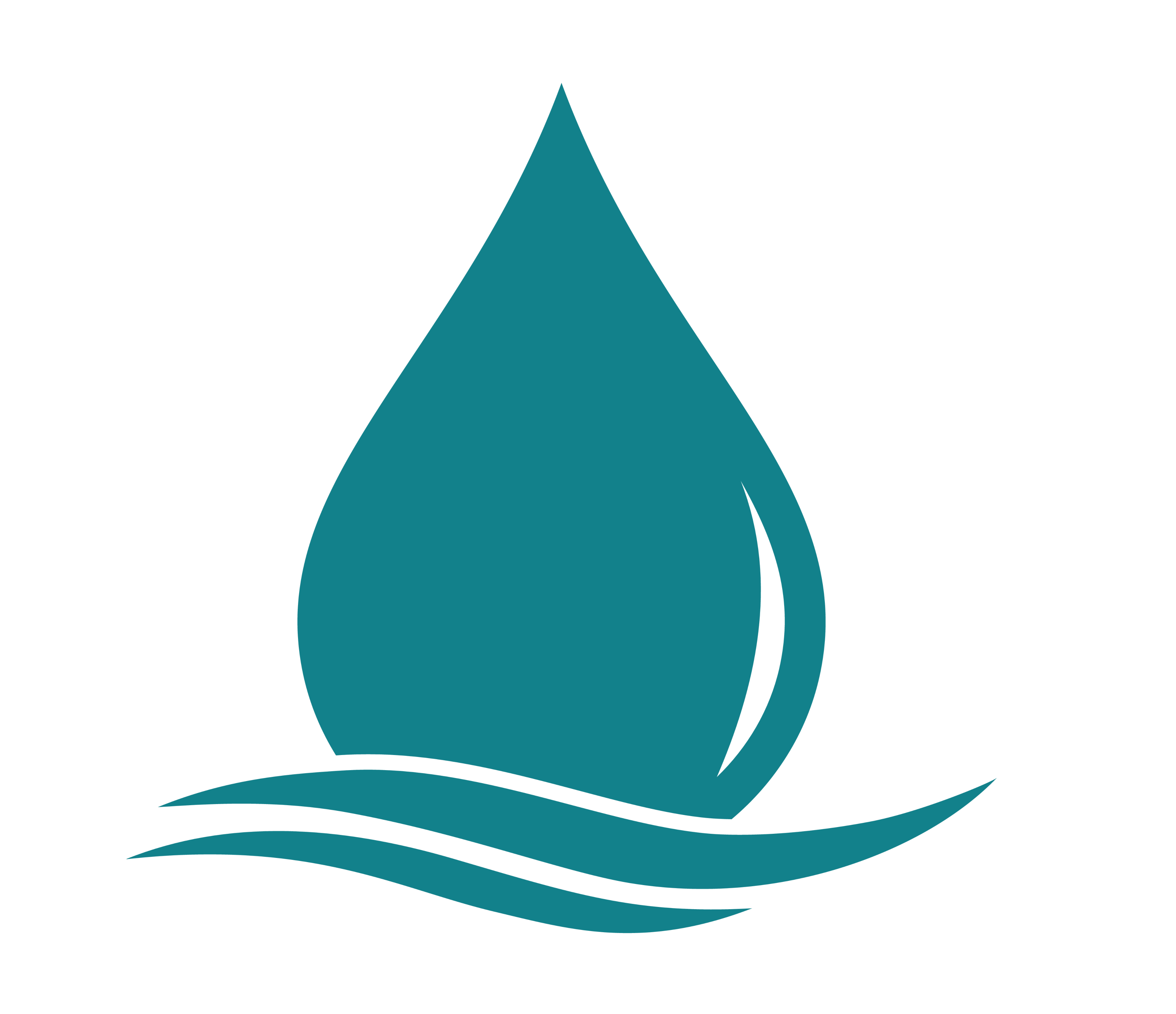 Icon of a Water Droplet on two swooshing lines depicting hygiene